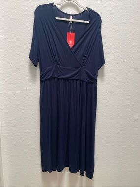 NWT Navy Wrap-Front Women’s Dress